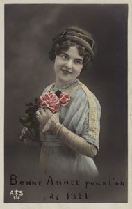 Girl Holding Roses by French Photographer